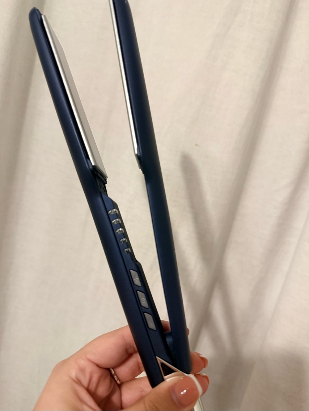 Navy Ceramic Hair Straightener Flat Iron - Unbranded